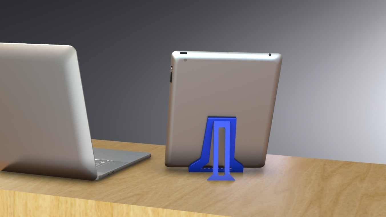 STL file Folding Tablet Stand for iPad, EReader Tablets and iPhone 10 and 10 MAX & iPhone Plus